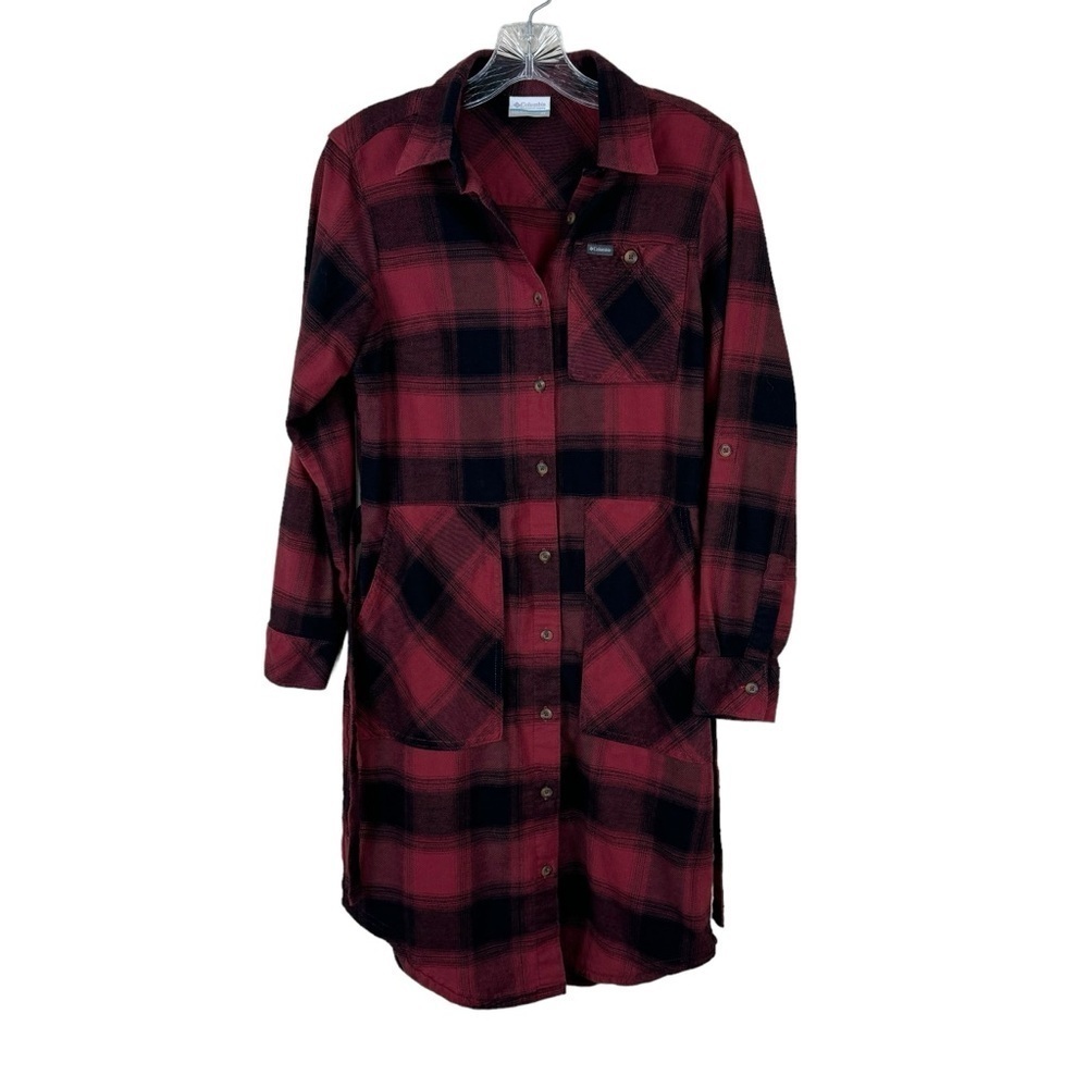 Columbia Red/Black Plaid Flannel Dress - Picture 5 of 12